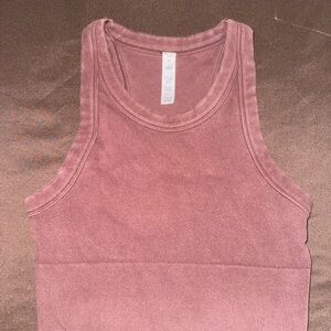 ALO Yoga Women’s Mauve Ribbed Tank Top EUC